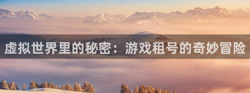 杏宇：虚拟世界里的秘密：游戏租号的奇妙冒险