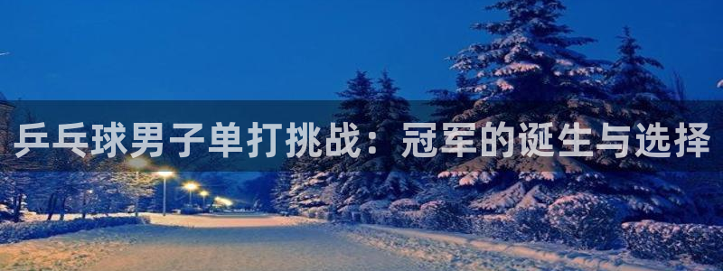 看球吧jrs低调直播nba：乒乓球男子单打挑战：冠军的诞生与选择